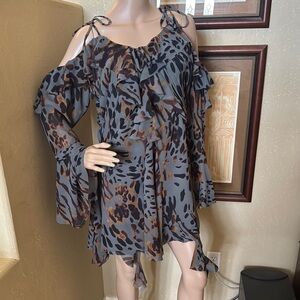 ASOS Design Women’s Chiffon Animal Print Dress sz 12 US